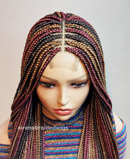 Braided Wigs for Black Women Long Box Braids Wig – 4-Color Lace Closure – Knotless Braids – product image 4