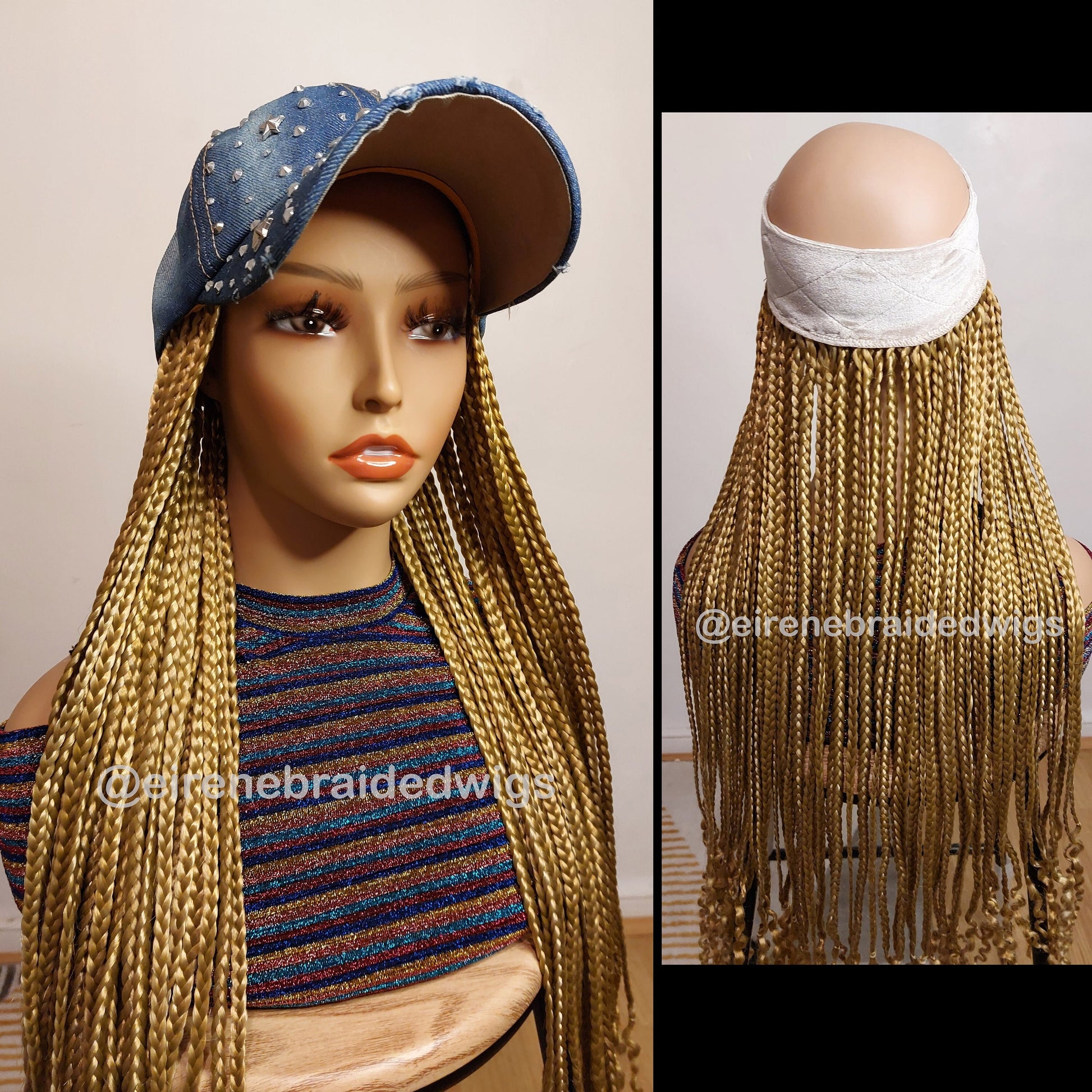 Braided Wigs for Black Women Braided Wig Hat – Quick Crochet Braid Cap for Hair Loss – product image 1