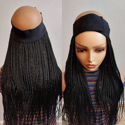 Braided Wigs for Black Women Braided Cap Wig – Handmade Updo Braid – Alopecia Friendly – product image 3