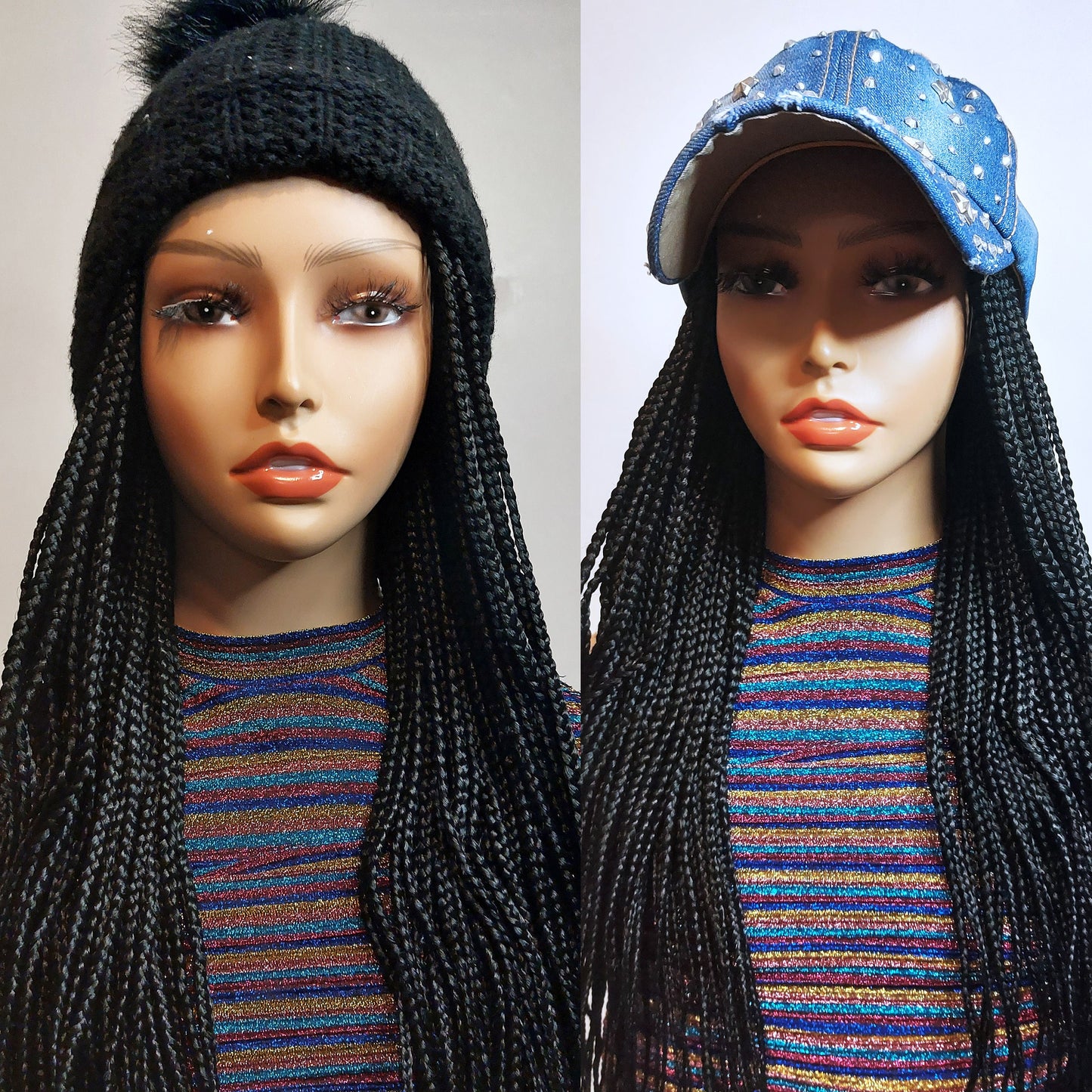 Braided Wigs for Black Women Braided Cap Wig – Handmade Updo Braid – Alopecia Friendly – product image 9