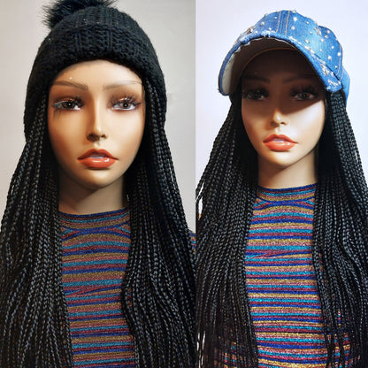 Braided Wigs for Black Women Braided Cap Wig – Handmade Updo Braid – Alopecia Friendly – product image 9