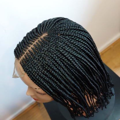 Braided Wigs for Black Women Fulani Braided Wig – Ghana Weaving – Lace Frontal – Goddess Locs – product image 1