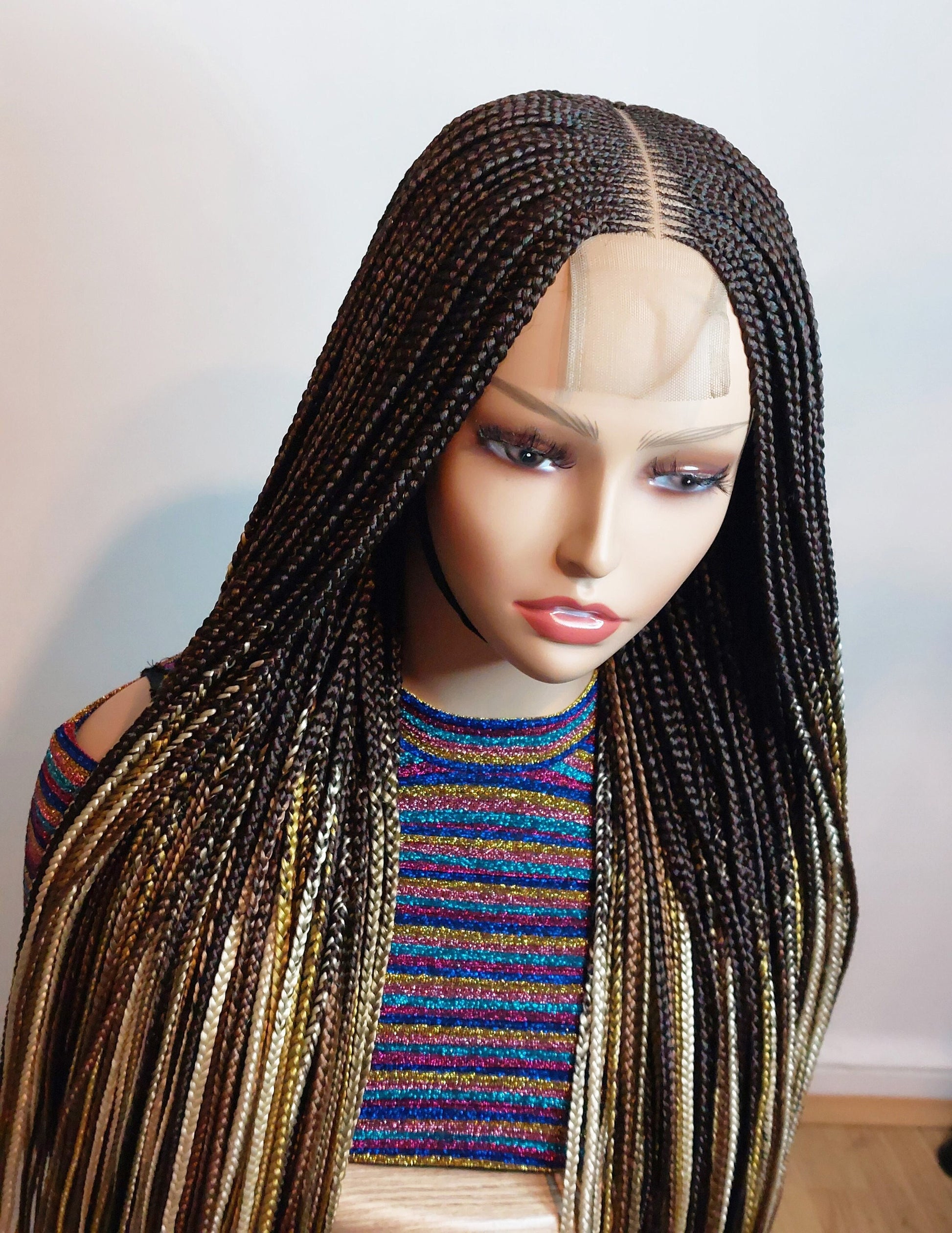 Braided Wigs for Black Women Braided Wig – Fulani Cornrow Wig – Lace Front Bob – product image 2