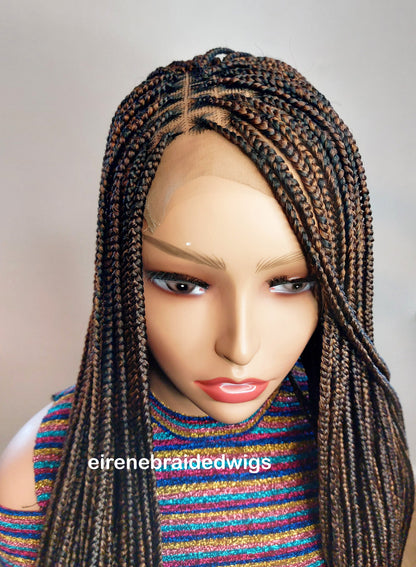 Braided Wigs for Black Women 30 inch Knotless Box Braid Wig – Full Lace Frontal – Glueless Afro Braid – product image 6