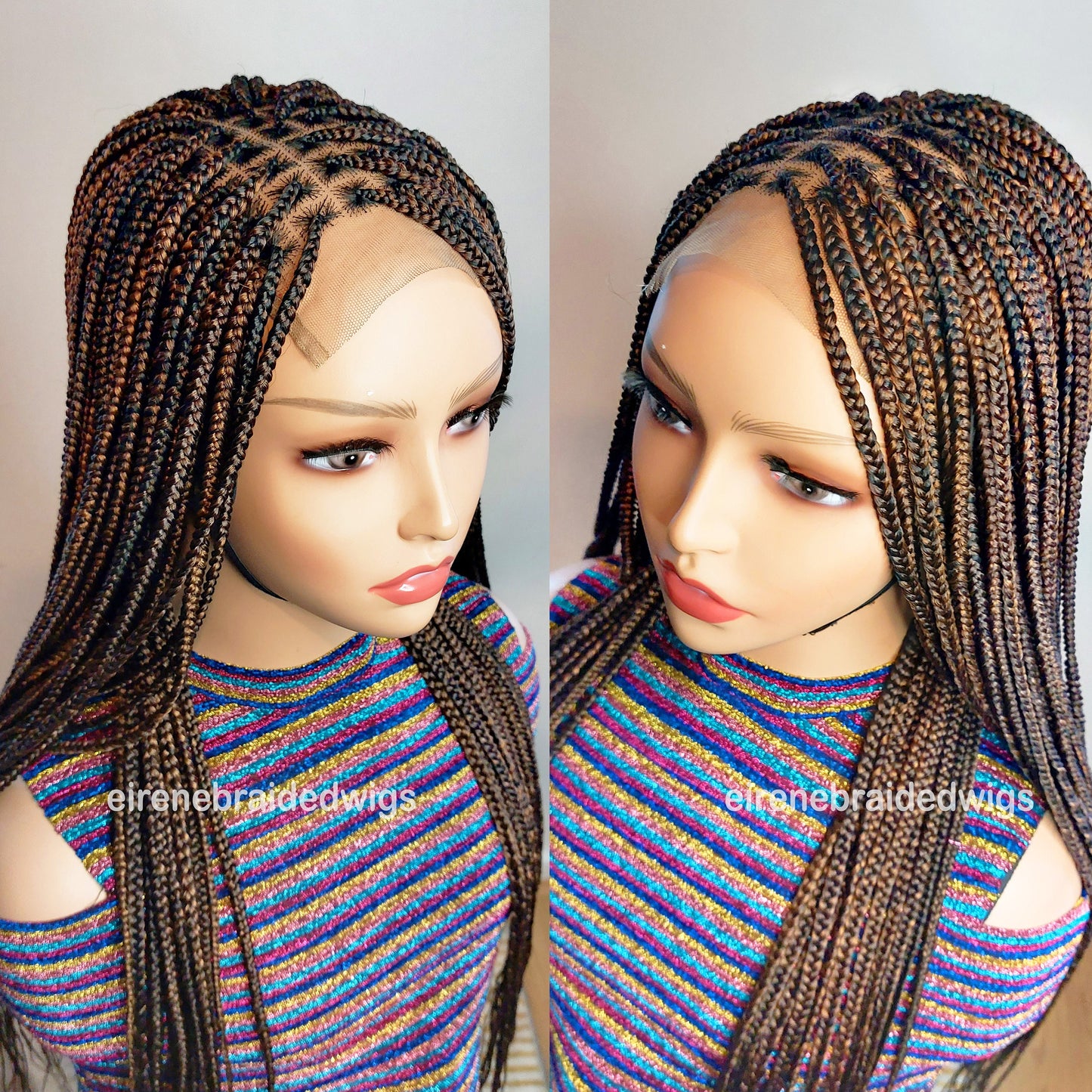 Braided Wigs for Black Women 30 inch Knotless Box Braid Wig – Full Lace Frontal – Glueless Afro Braid – product image 3