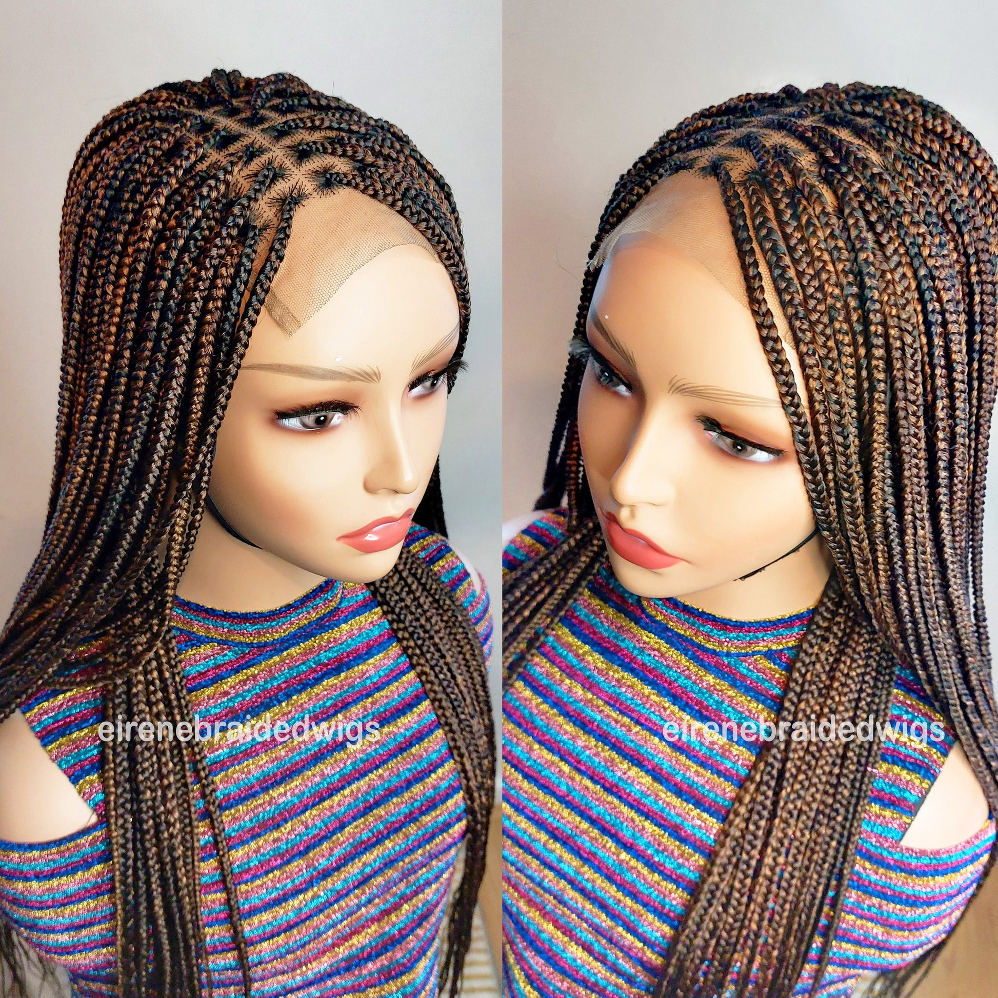 Braided Wigs for Black Women 30 inch Knotless Box Braid Wig – Full Lace Frontal – Glueless Afro Braid – product image 3