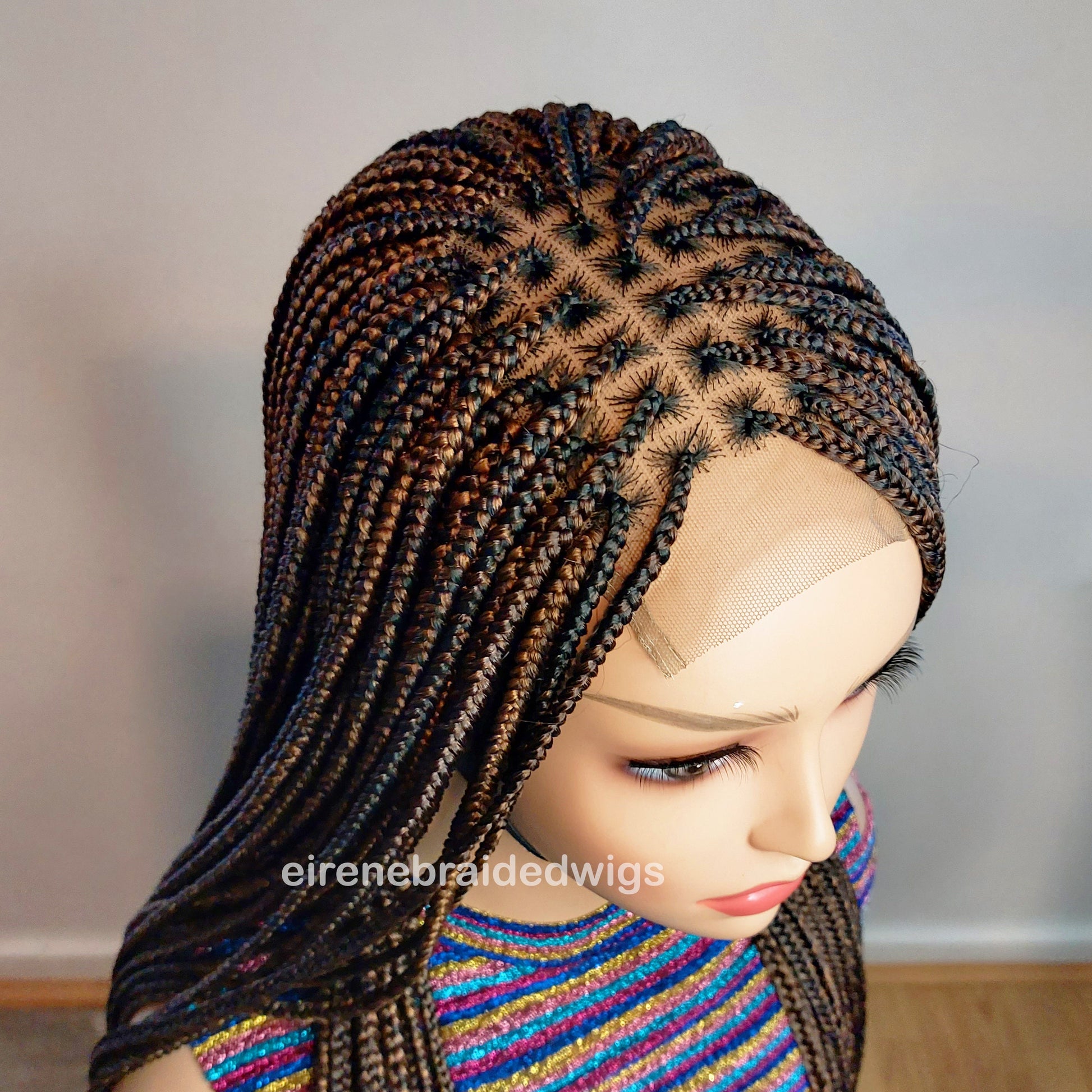 Braided Wigs for Black Women 30 inch Knotless Box Braid Wig – Full Lace Frontal – Glueless Afro Braid – product image 2