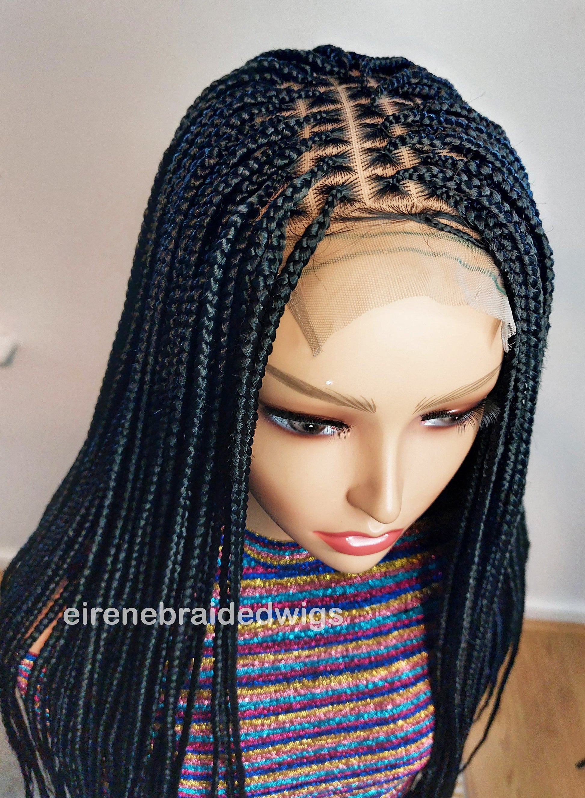 Braided Wigs for Black Women 30 Inch Knotless Box Braid Wig – Full Lace Frontal – Glueless – product image 4