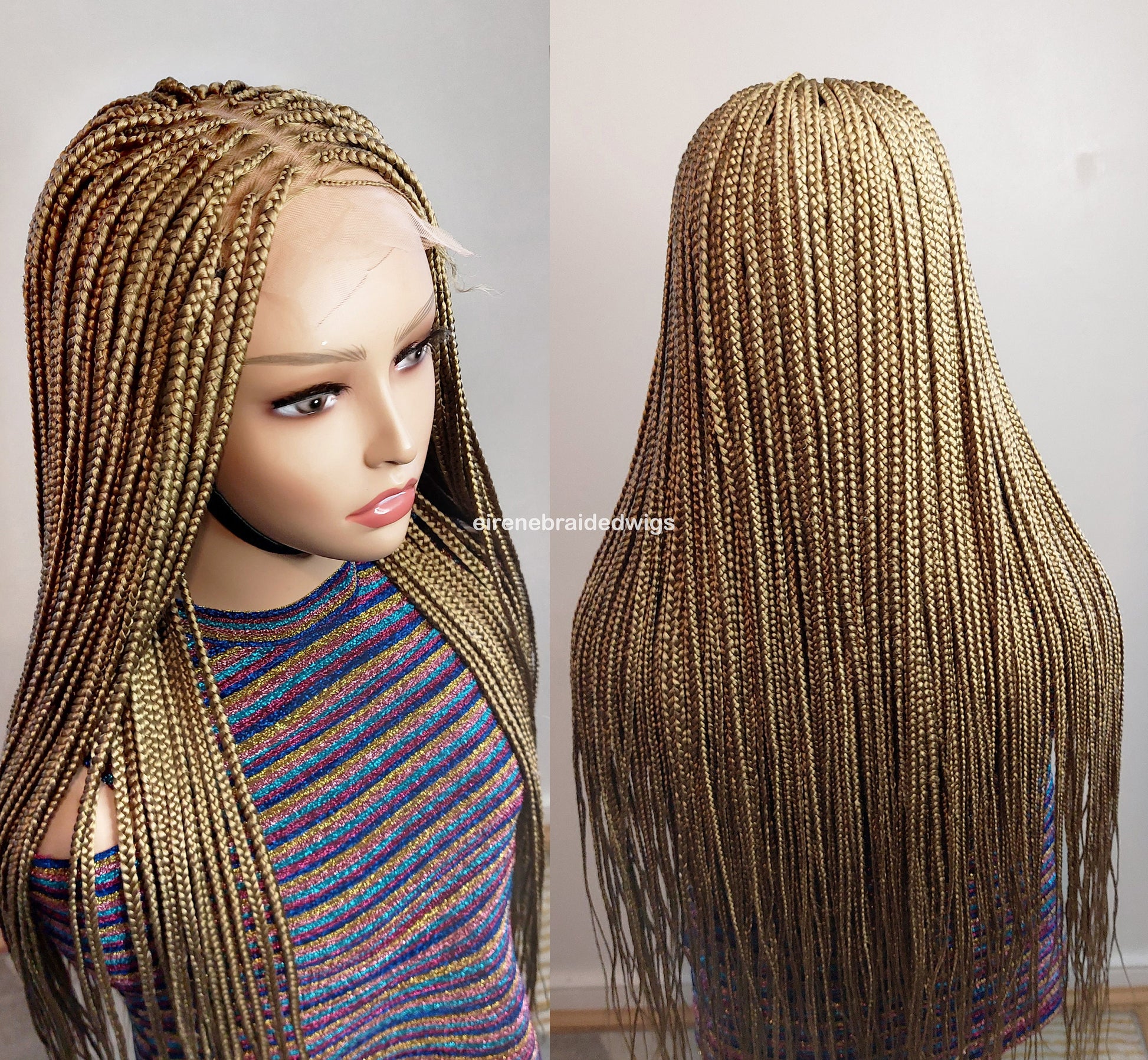 Braided Wigs for Black Women 30 Inch Knotless Box Braid Wig – Full Lace Frontal – Glueless – product image 7