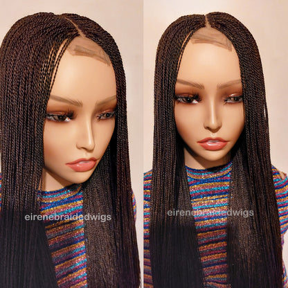 Braided Wigs for Black Women Micro Twist Braided Wig – 30 Inch Senegalese Million Braids – Lace Front Wig – product image 2