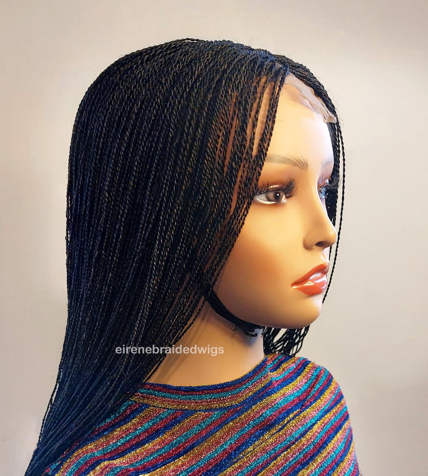 Braided Wigs for Black Women Micro Twist Braided Wig – 30 Inch Senegalese Million Braids – Lace Front Wig – product image 5