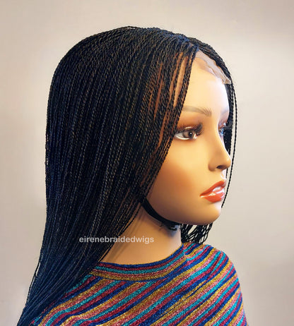 Braided Wigs for Black Women Micro Twist Braided Wig – 30 Inch Senegalese Million Braids – Lace Front Wig – product image 5