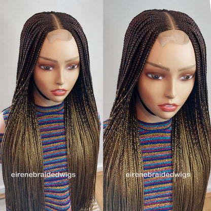 Braided Wigs for Black Women Braided Wig – Fulani Cornrow Style – Lace Front Bob – product image 3