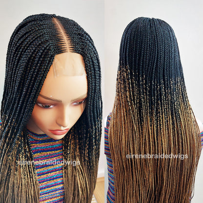 Braided Wigs for Black Women 30 inch Fulani Braided Wig – Ombre Lace Front Wig – product image 6