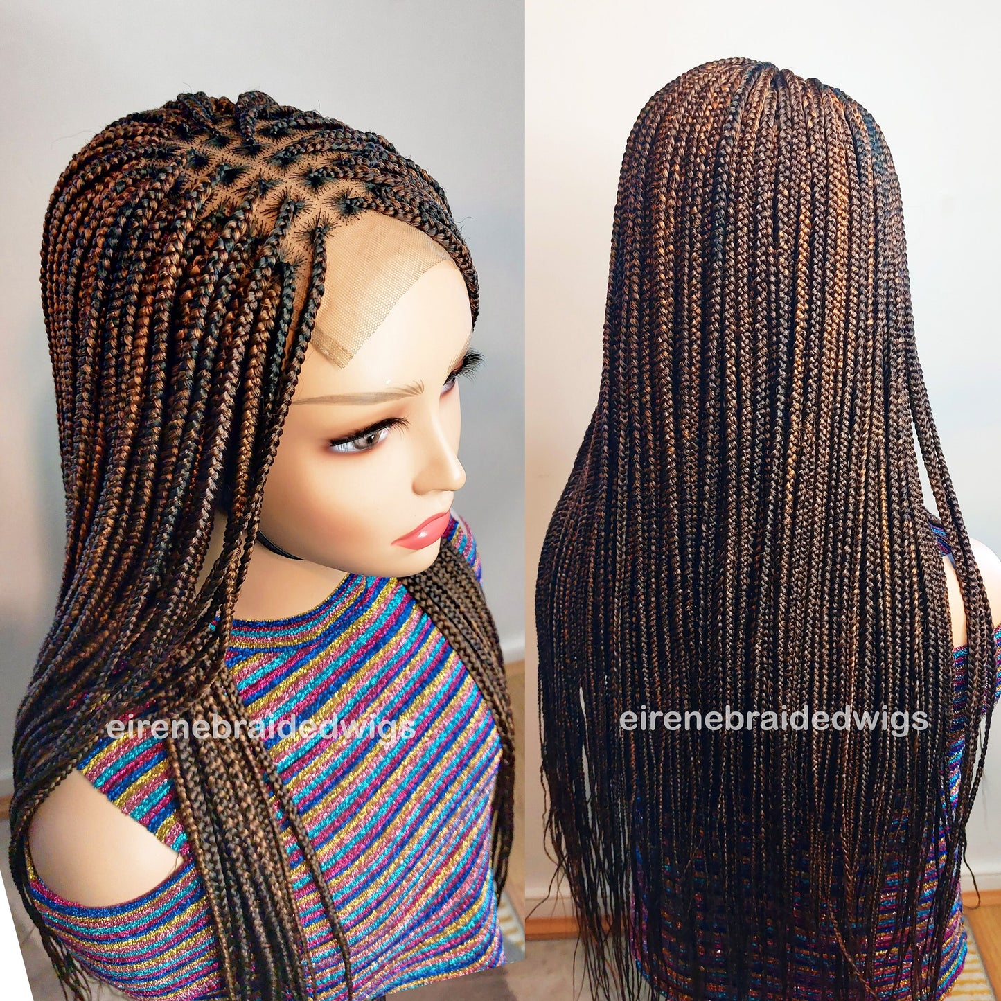 Braided Wigs for Black Women 30 inch Knotless Box Braid Wig – Full Lace Frontal – Glueless Afro Braid – product image 5