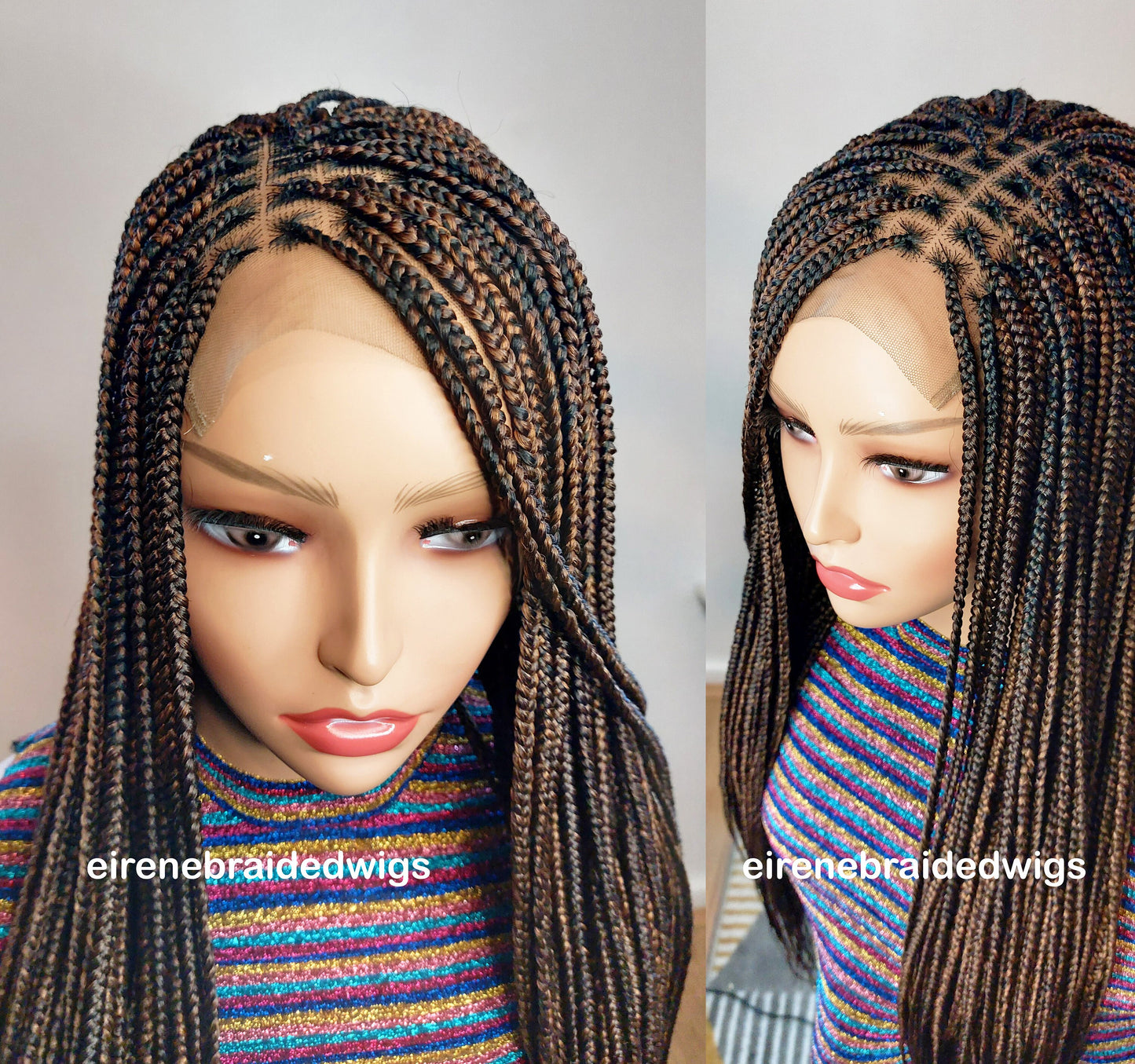 Braided Wigs for Black Women 30 inch Knotless Box Braid Wig – Full Lace Frontal – Glueless Afro Braid – product image 7