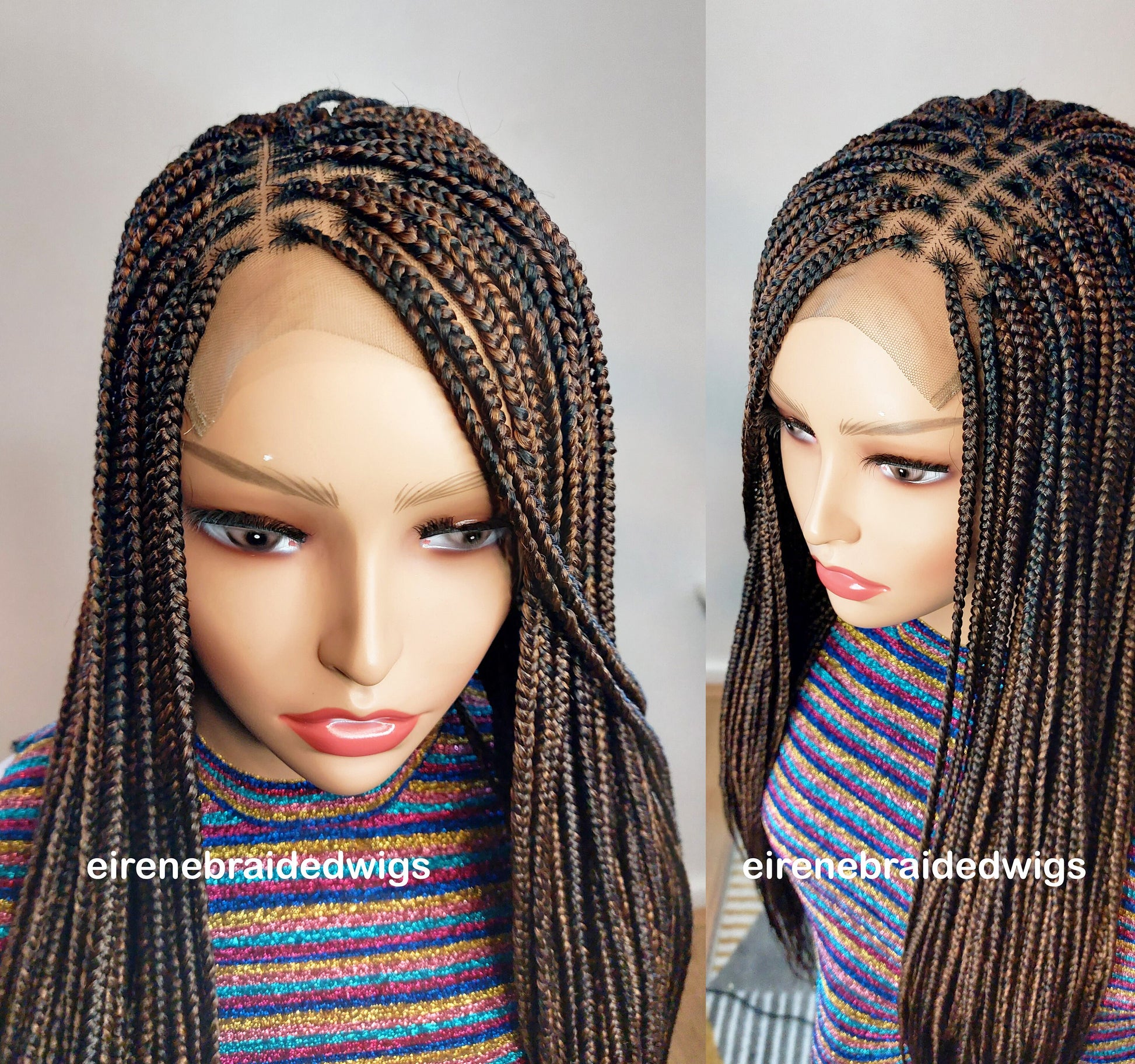 Braided Wigs for Black Women 30 inch Knotless Box Braid Wig – Full Lace Frontal – Glueless Afro Braid – product image 7