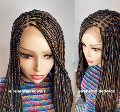 Braided Wigs for Black Women 30 inch Knotless Box Braid Wig – Full Lace Frontal – Glueless Afro Braid – product image 7
