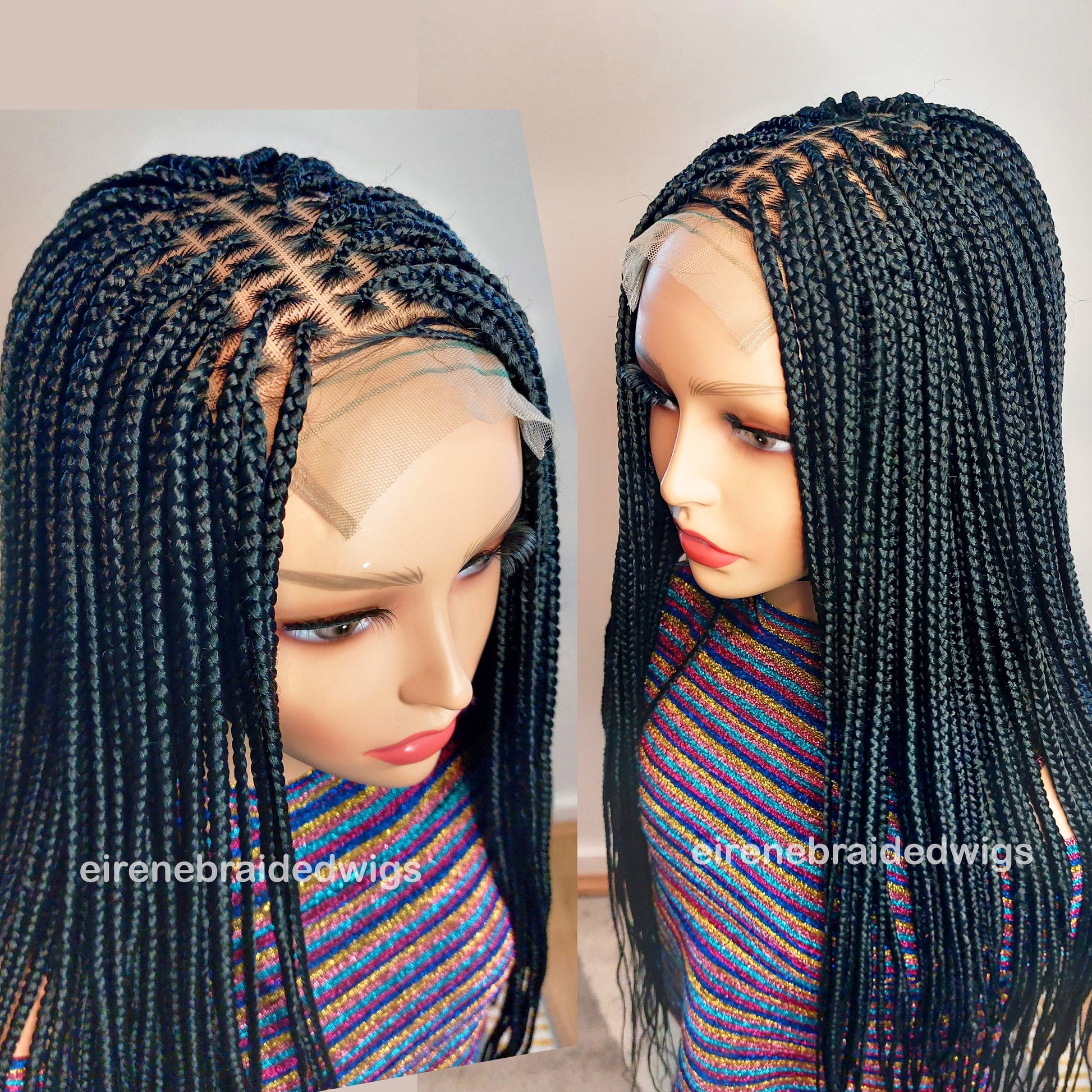 Braided Wigs for Black Women 30 Inch Knotless Box Braid Wig – Full Lace Frontal – Glueless – product image 2