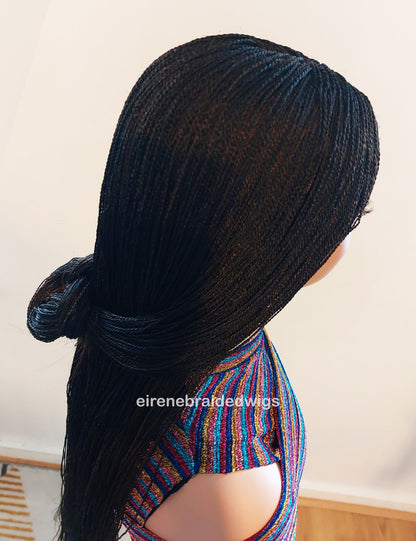 Braided Wigs for Black Women Micro Twist Braided Wig – 30 Inch Senegalese Million Braids – Lace Front Wig – product image 3