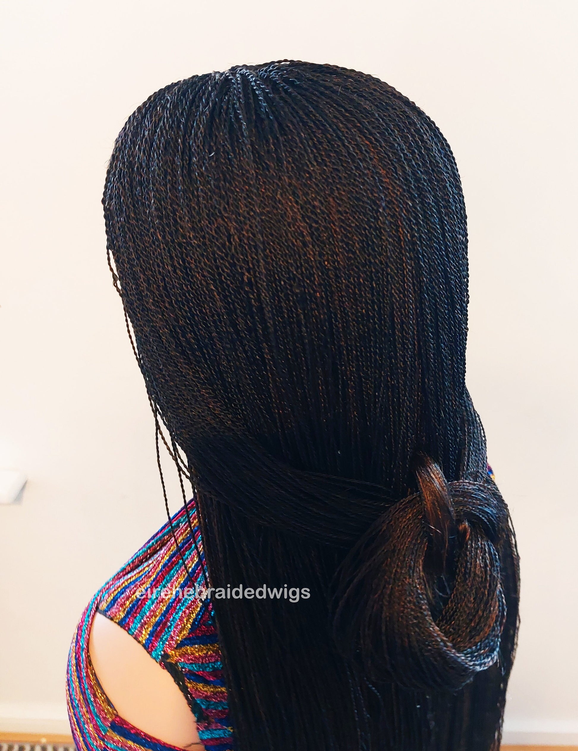 Braided Wigs for Black Women Micro Twist Braided Wig – 30 Inch Senegalese Million Braids – Lace Front Wig – product image 4