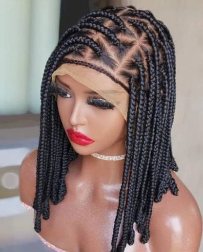 Braided Wigs for Black Women Bantu Knots Box Braids Wig – Full Lace – Shoulder Length – product image 2