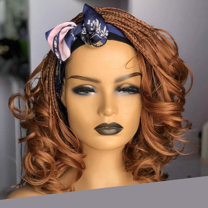 Braided Wigs for Black Women Braided Headband Wig – Short Curly French Curl Boho Goddess Locs – product image 2