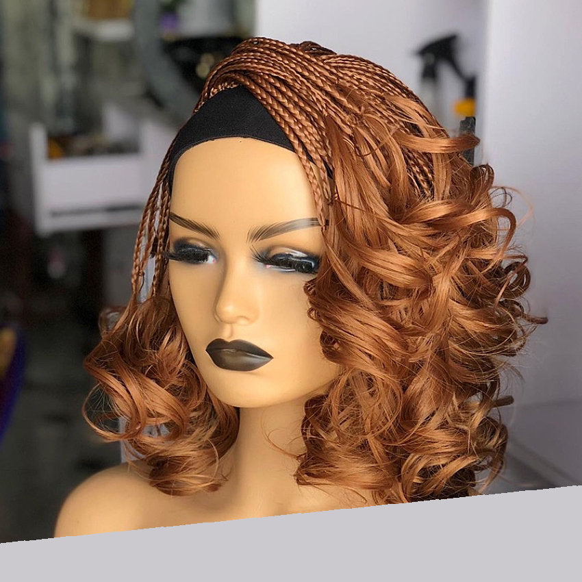 Braided Wigs for Black Women Braided Headband Wig – Short Curly French Curl Boho Goddess Locs – product image 3