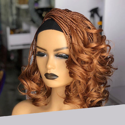Braided Wigs for Black Women Braided Headband Wig – Short Curly French Curl Boho Goddess Locs – product image 3