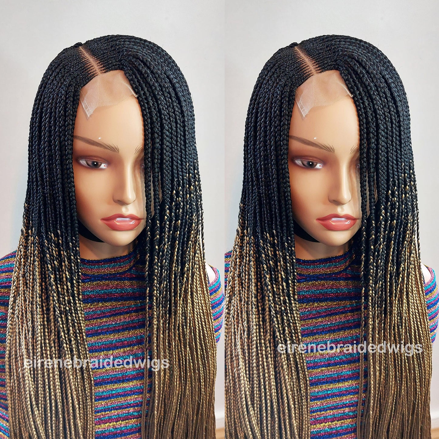 Braided Wigs for Black Women Braided Wig – Fulani Cornrow Wig – Lace Front Bob – product image 1