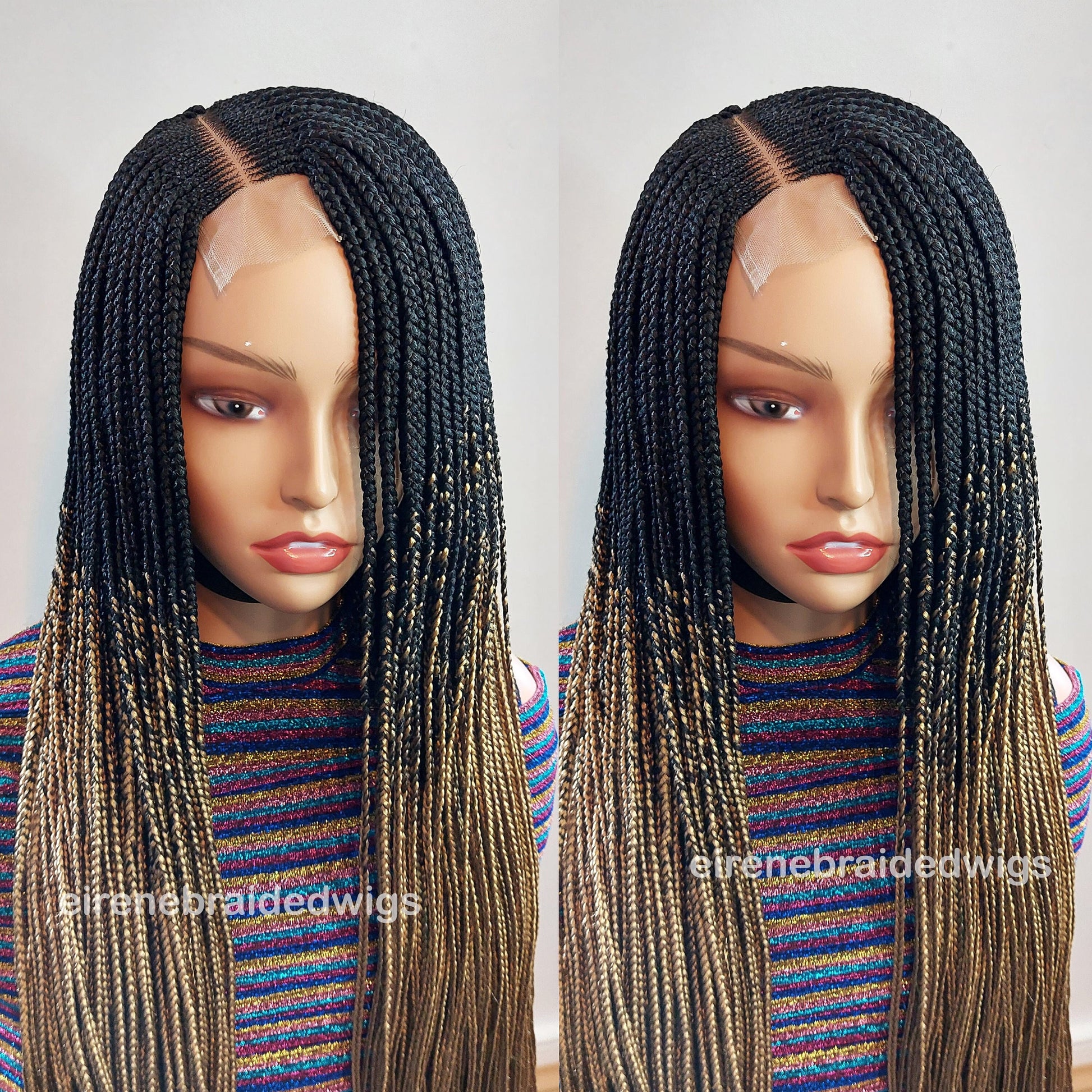 Braided Wigs for Black Women Braided Wig – Fulani Cornrow Wig – Lace Front Bob – product image 1
