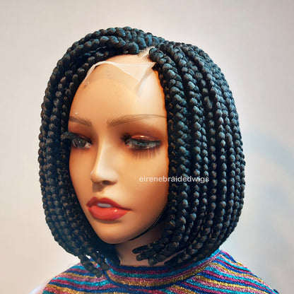 Braided Wigs for Black Women Short Bob Braided Wig – Jumbo Box Braids – Lace Front – product image 9