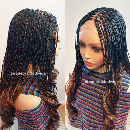 Braided Wigs for Black Women Spanish Curl Knotless Box Braids Wig – 4x4 Lace Closure – product image 4