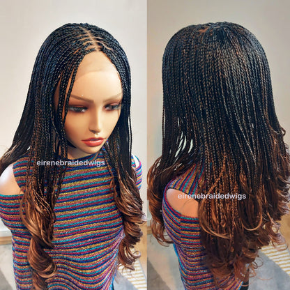 Braided Wigs for Black Women Spanish Curl Knotless Box Braids Wig – 4x4 Lace Closure – product image 3