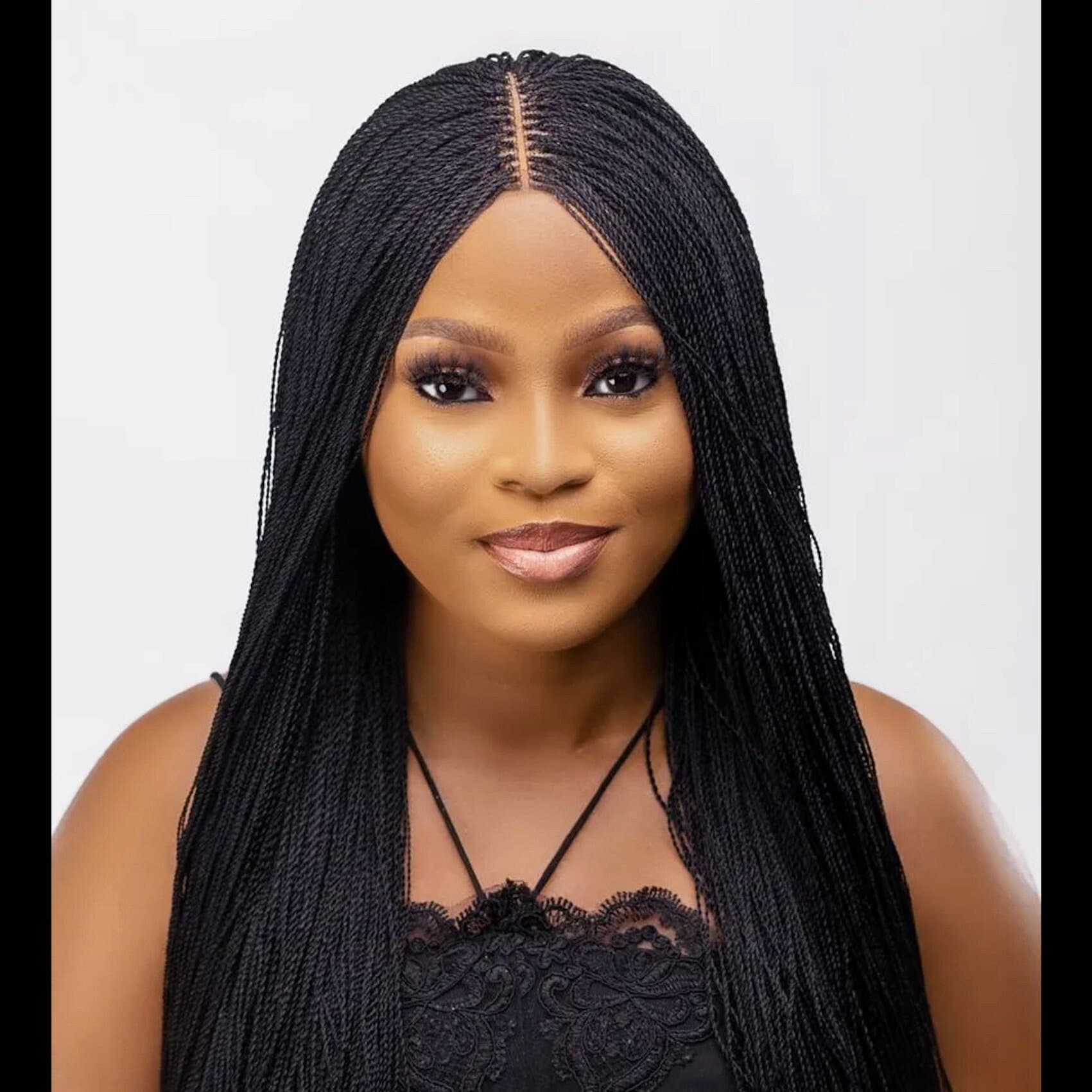 Braided Wigs for Black Women Micro Twist Braided Wig – 2x5 Lace Closure – Long Single Braids – Boho Locs – product image 2