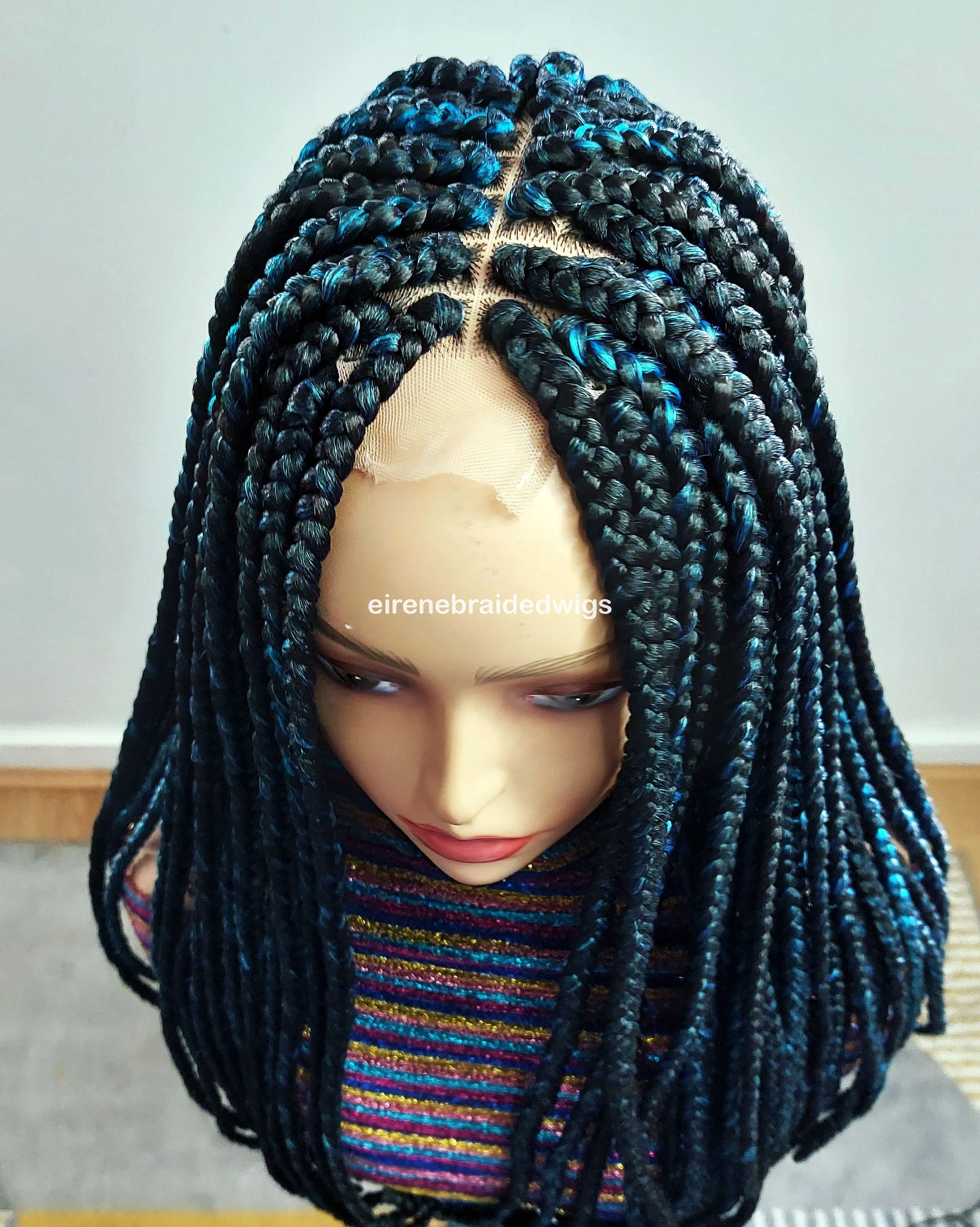 Braided Wigs for Black Women Jumbo Box Braids Wig – Long Afro Tribal Braid – Lace Front – product image 3