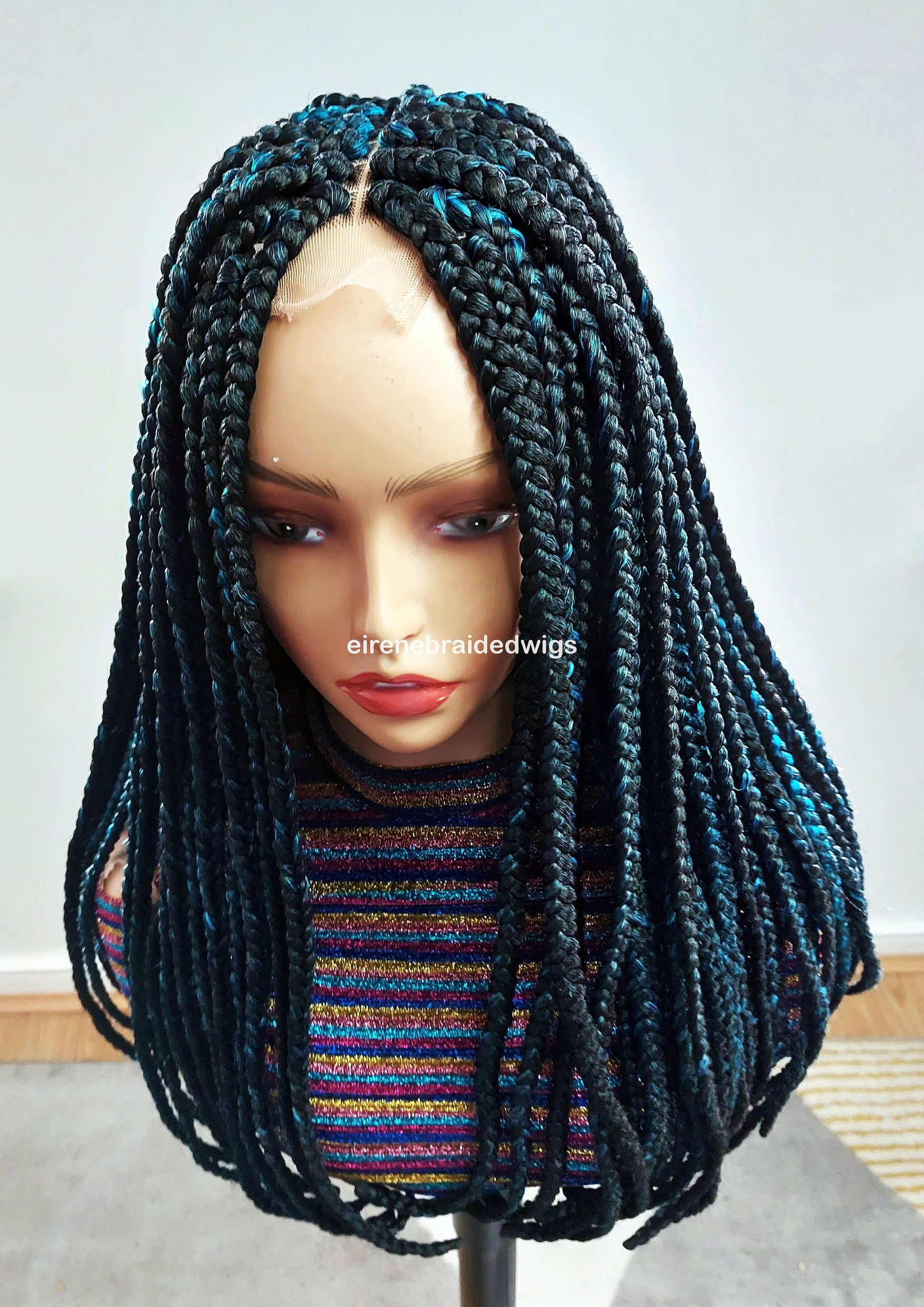 Braided Wigs for Black Women Jumbo Box Braids Wig – Long Afro Tribal Braid – Lace Front – product image 6
