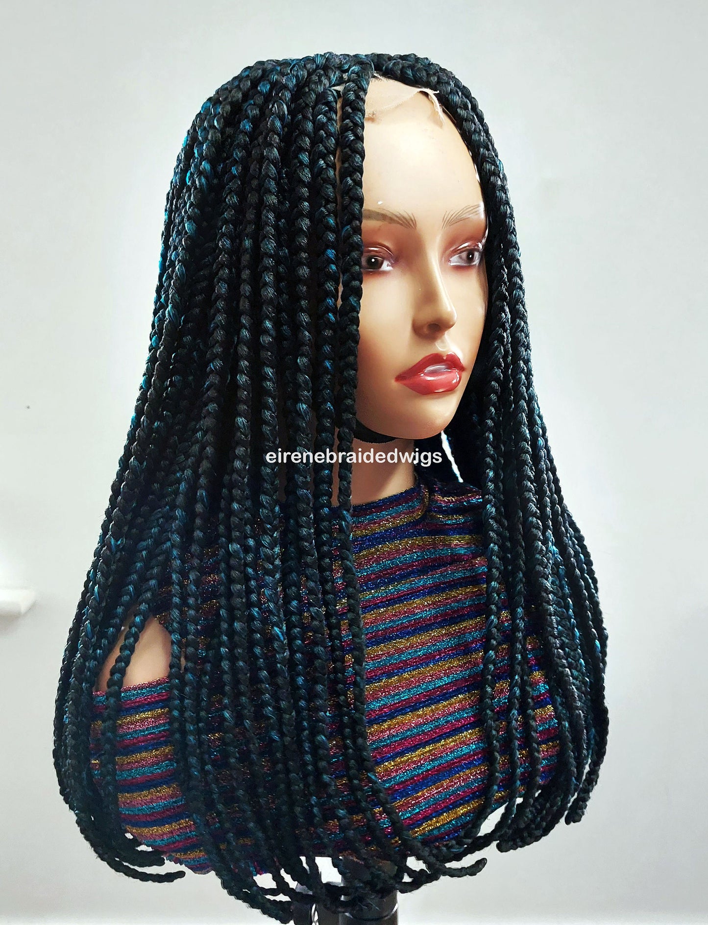 Braided Wigs for Black Women Jumbo Box Braids Wig – Long Afro Tribal Braid – Lace Front – product image 9