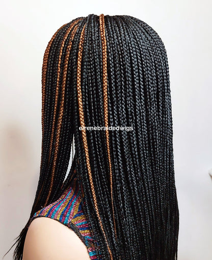 Braided Wigs for Black Women Two-Tone Box Braided Wig – Shoulder-Length Lace Front Wig – product image 5