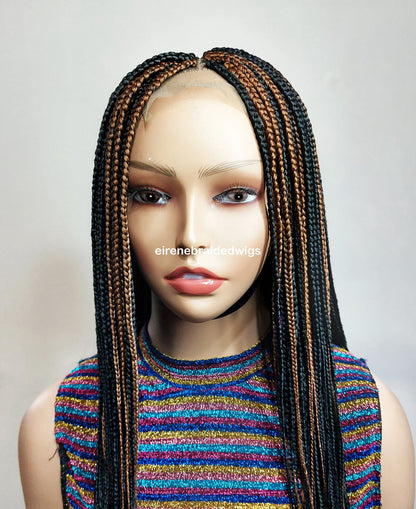 Braided Wigs for Black Women Two-Tone Box Braided Wig – Shoulder-Length Lace Front Wig – product image 6