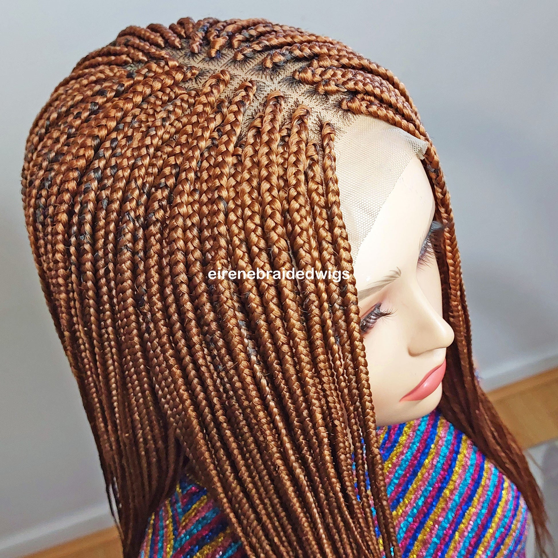 Braided Wigs for Black Women Box Braided Wig – Two-Tone Shoulder-Length Lace Front Wig – product image 6