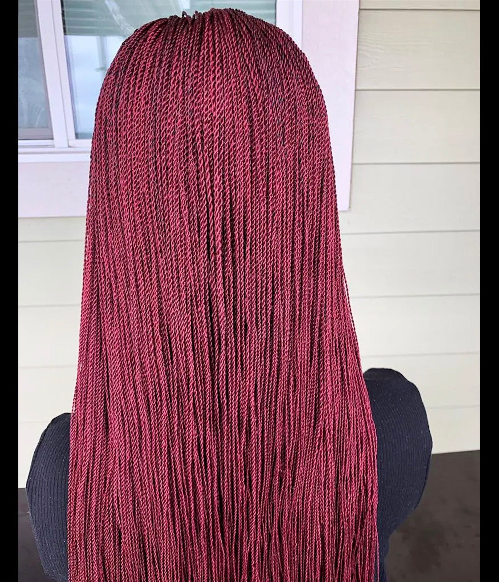 Micro Twist Nano Braided Wig for Black Women – million braids black gold lace closure wig – lightweight long single braids passion – product image 4