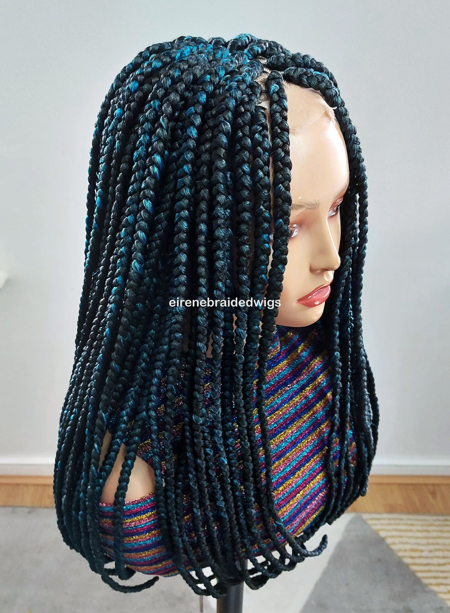 Braided Wigs for Black Women Jumbo Box Braids Wig – Long Afro Tribal Braid – Lace Front – product image 5