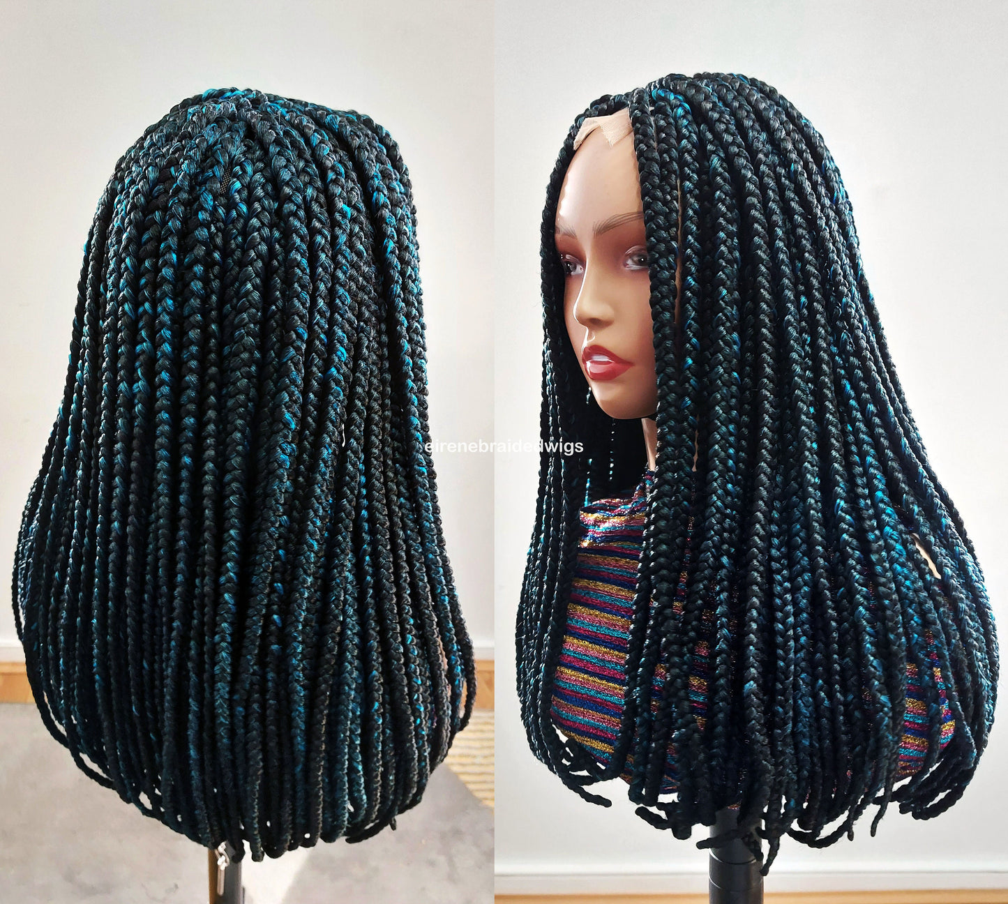Braided Wigs for Black Women Jumbo Box Braids Wig – Long Afro Tribal Braid – Lace Front – product image 2