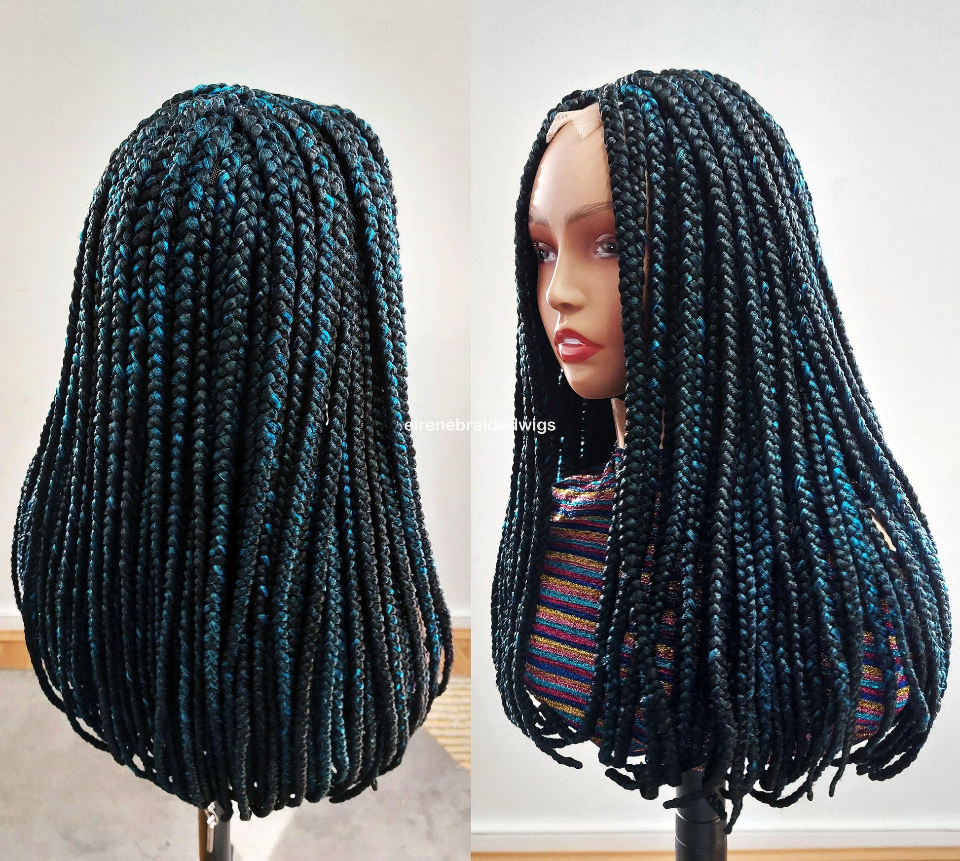 Braided Wigs for Black Women Jumbo Box Braids Wig – Long Afro Tribal Braid – Lace Front – product image 2