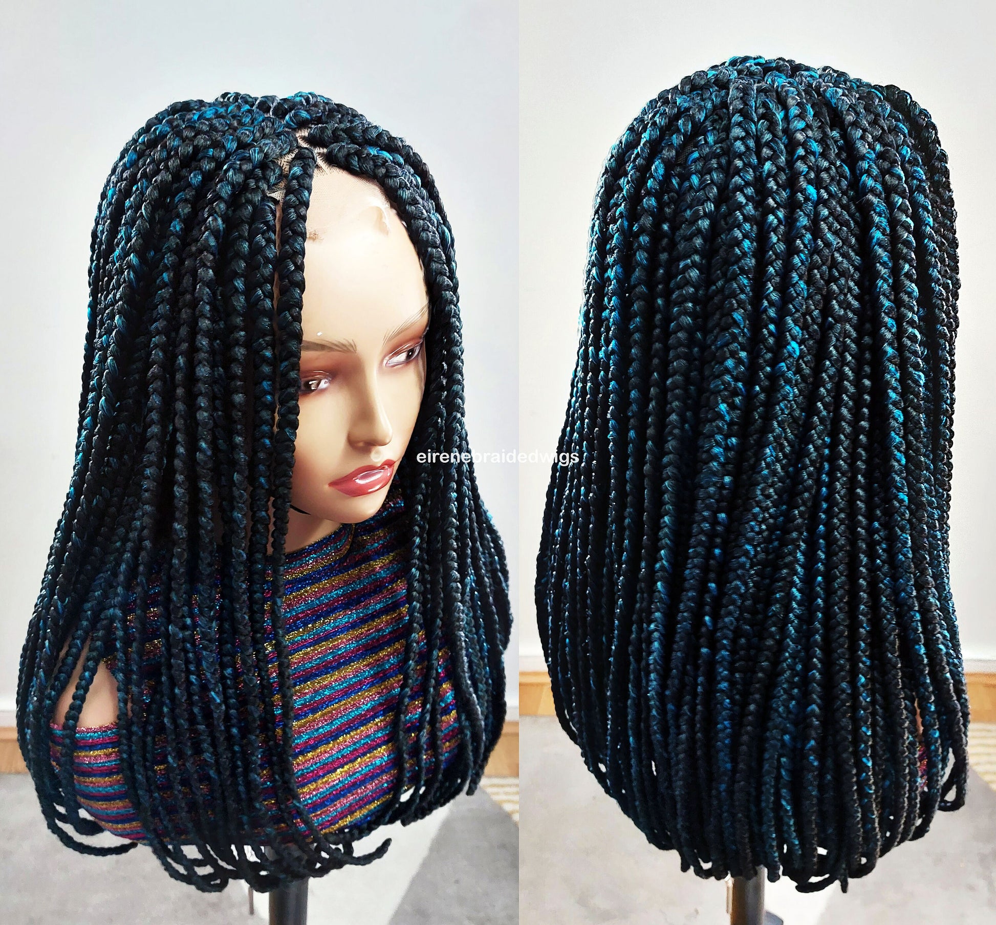 Braided Wigs for Black Women Jumbo Box Braids Wig – Long Afro Tribal Braid – Lace Front – product image 4