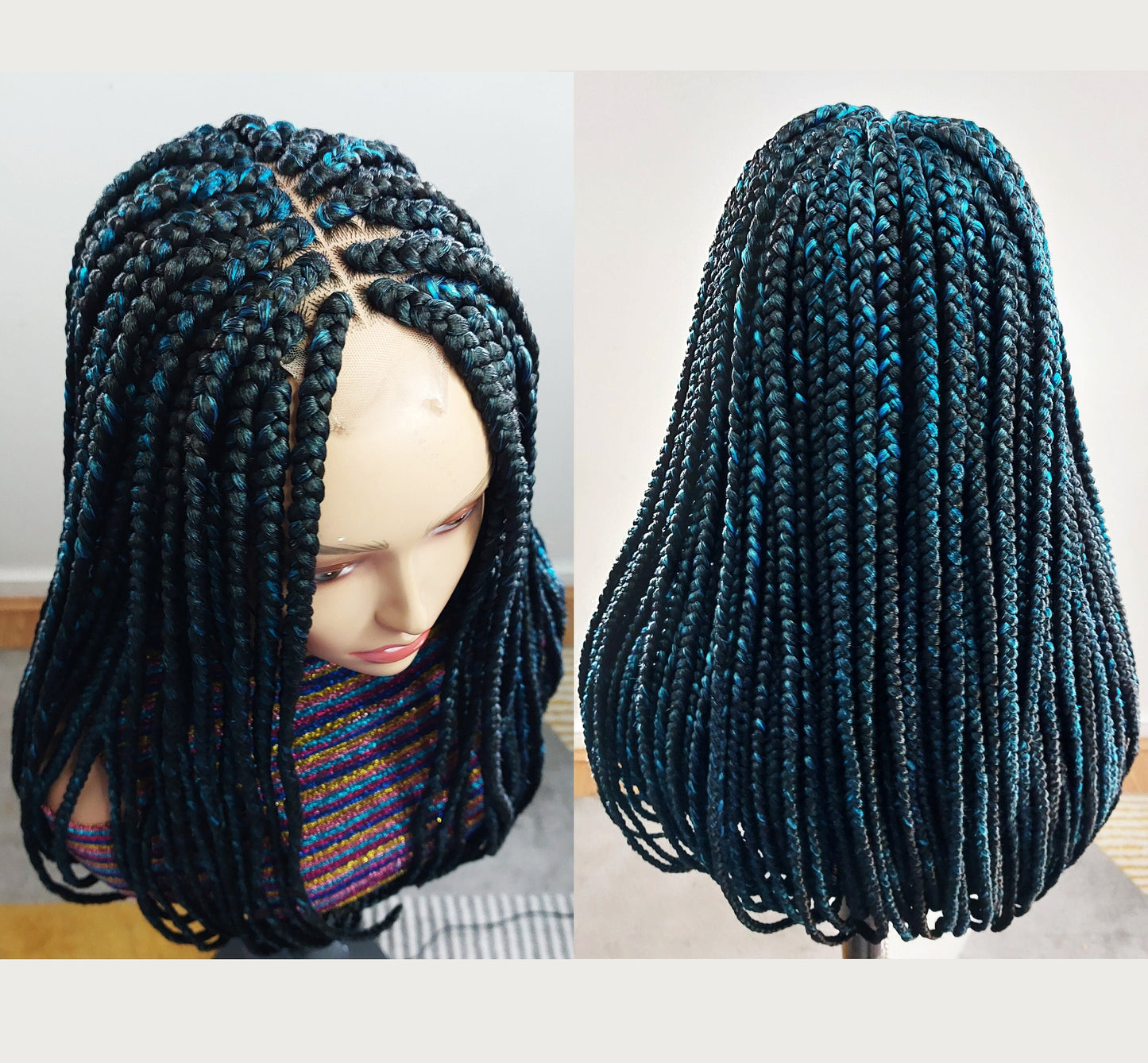 Braided Wigs for Black Women Jumbo Box Braids Wig – Long Afro Tribal Braid – Lace Front – product image 2