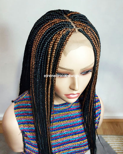 Braided Wigs for Black Women Two-Tone Box Braided Wig – Shoulder-Length Lace Front Wig – product image 8