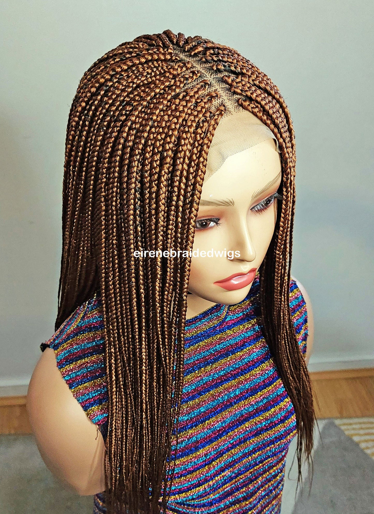 Braided Wigs for Black Women Box Braided Wig – Two-Tone Shoulder-Length Lace Front Wig – product image 8