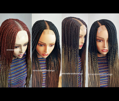 Braided Wigs for Black Women 30 inch Fulani Braided Wig – Ombre Lace Front Wig – product image 3